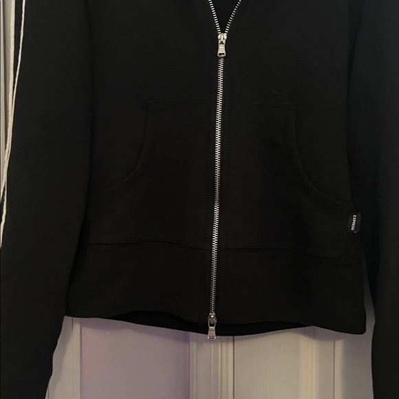 Black Zip-Up Hoodie with Varsity Hoodie - Size S - Picture 5 of 8
